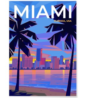 Affiche ville Miami 2