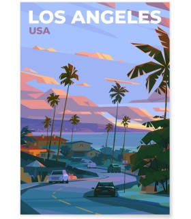 Affiche ville Los Angeles 2