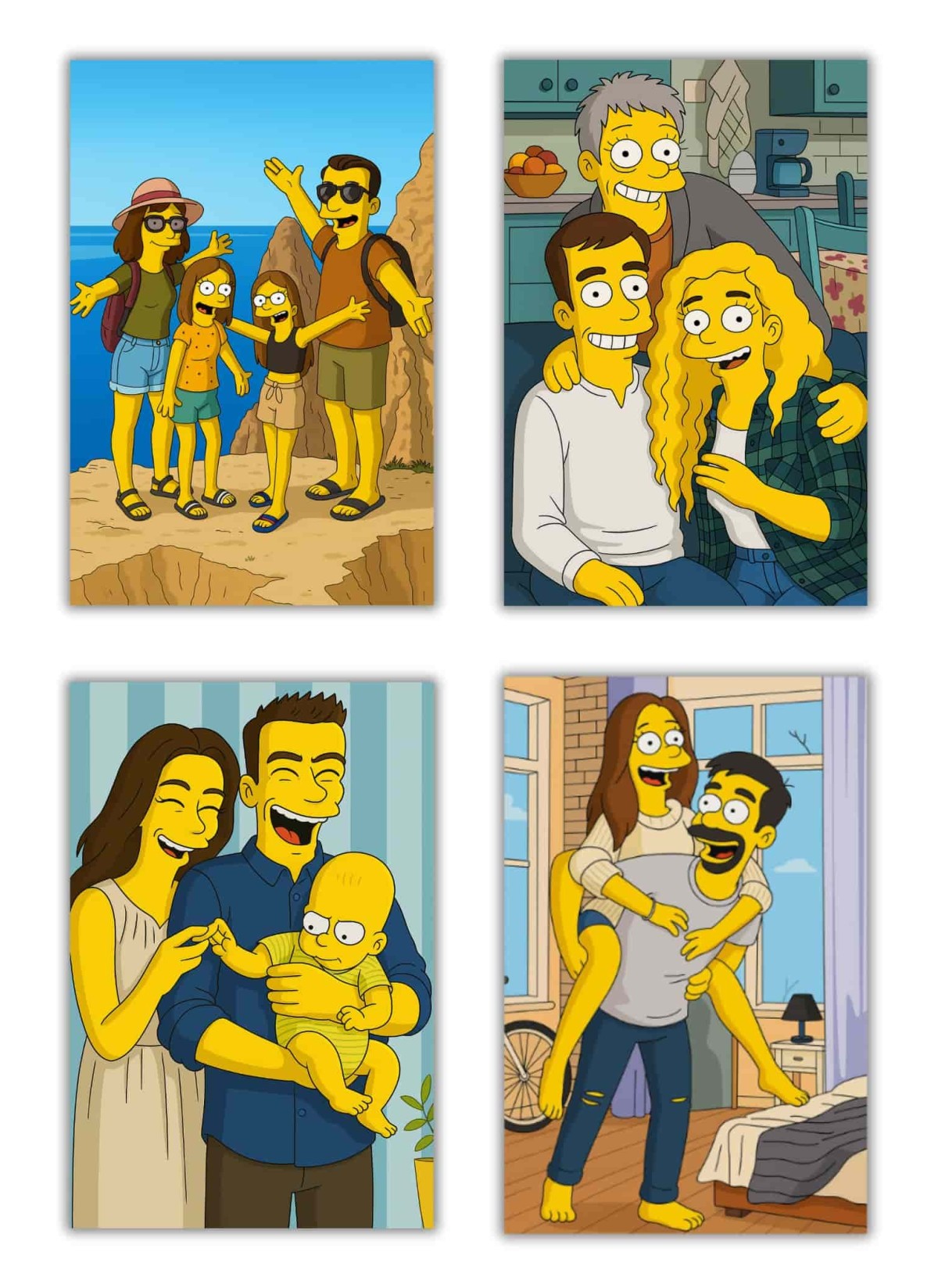 Personalisierbares Cartoon-Poster (KI) – Ihr Porträt im gelben Stil | L’AFFICHERIE