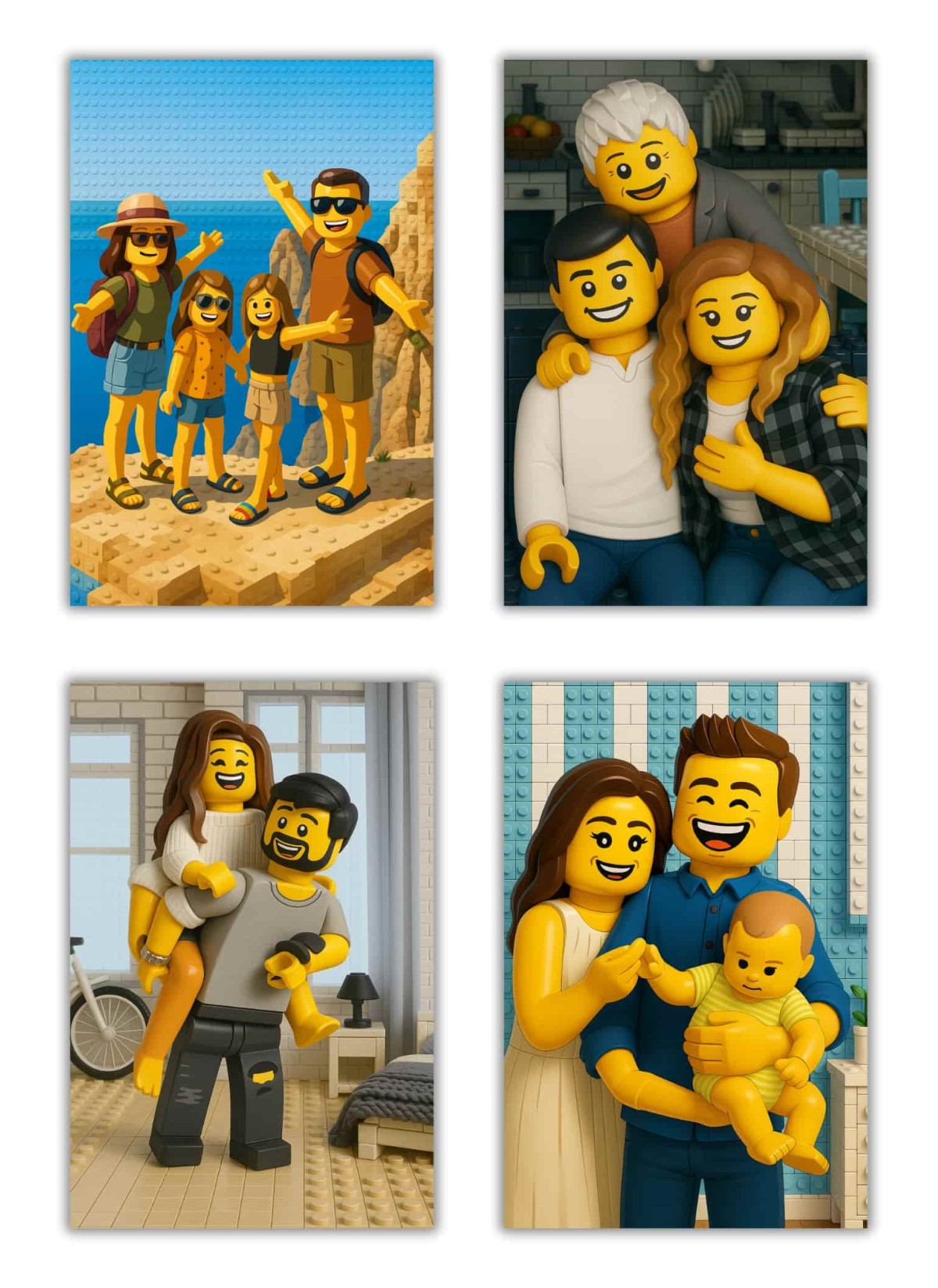 Personalisierbares Baustein-Poster – Porträt im „Brick“-Stil mit KI | L’AFFICHERIE