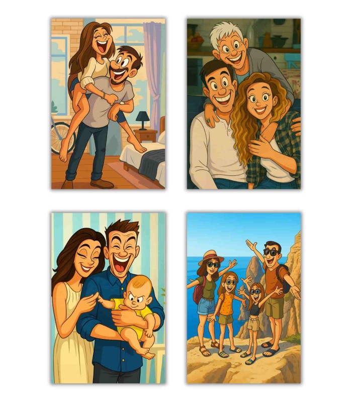 Personalisierbares Vintage-Cartoon-Poster – Tauchen Sie ein in die Retro-Welt klassischer Zeichentrickfilme