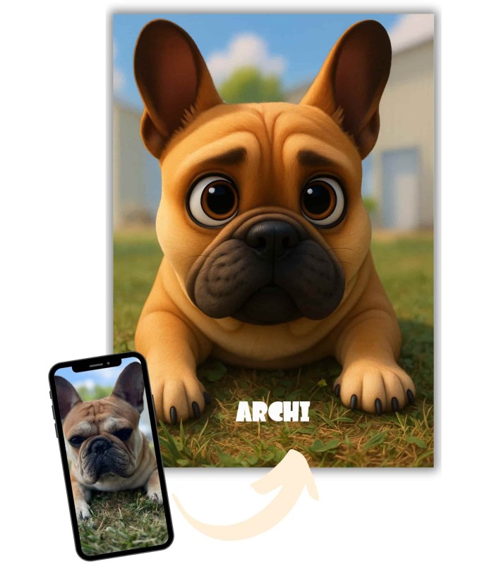 Personalisierbares 3D-Animationsposter – Magisches Porträt mit KI | L’AFFICHERIE