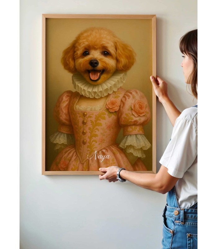 Königliches Hunde-Porträt (Hündin) – Personalisierbares Edles Poster | L’AFFICHERIE