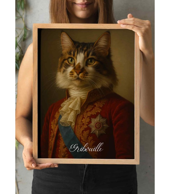 Personalisierbares Königliches Katzenposter – Edles und Majestätisches Porträt 🐱