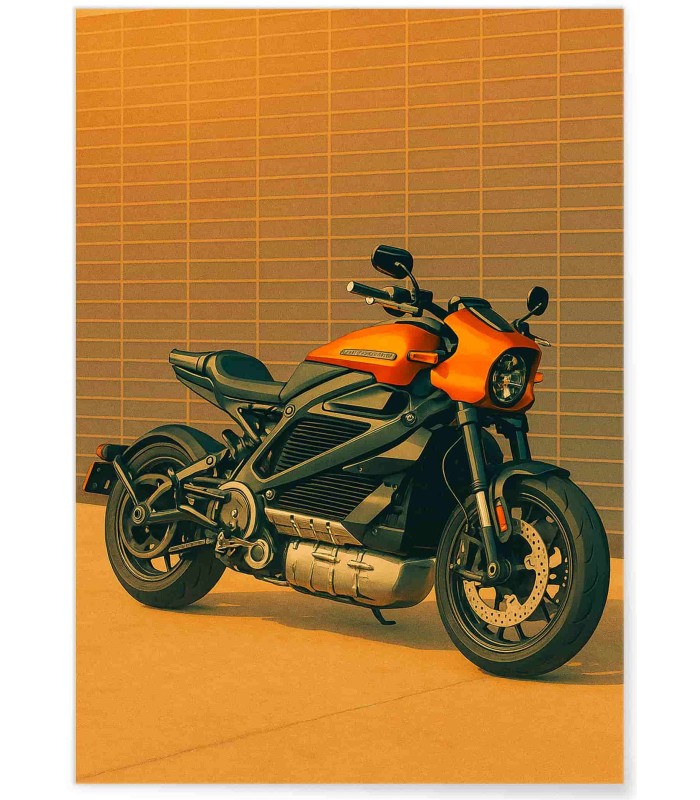 Personalisierbares Motorrad-Poster – Vintage-Illustration Ihres Zweirads 🏍️