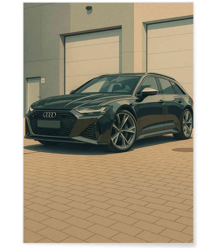 Personalisierbares Poster Ihres Autos – Premium-Illustrationsstil 🚗