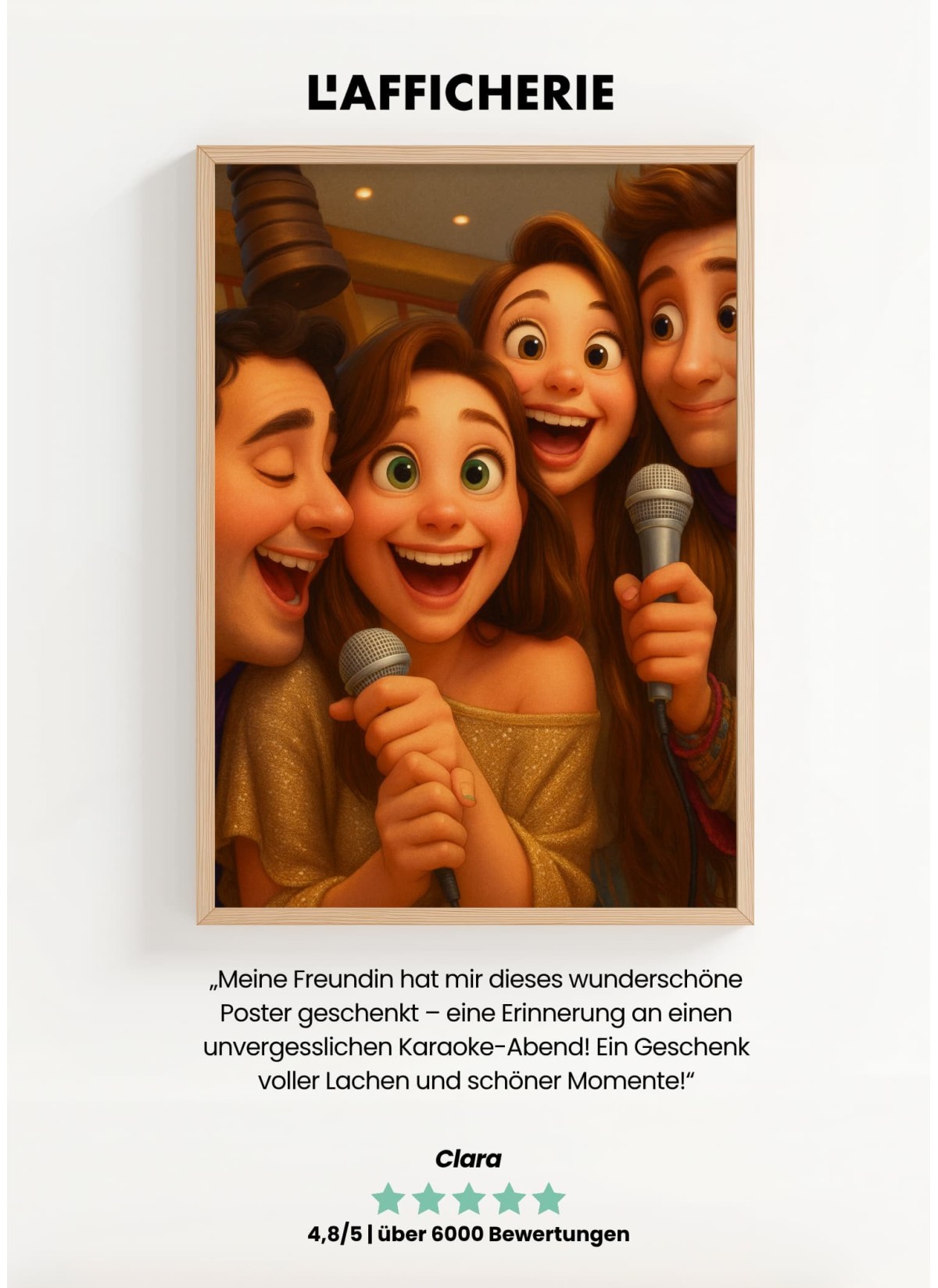 Personalisierbares 3D-Animationsfilm-Poster – Magisches Porträt mit KI | L’AFFICHERIE