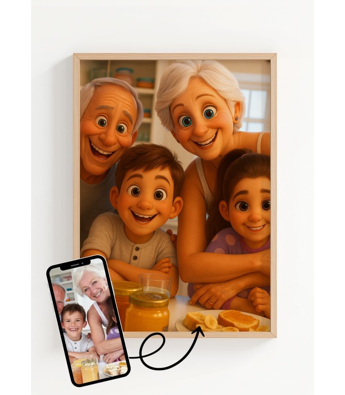 Personalisierbares 3D-Animationsfilm-Poster – Magisches Porträt mit KI | L’AFFICHERIE