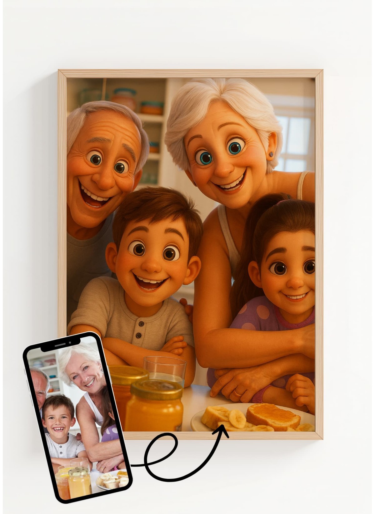 Personalisierbares 3D-Animationsfilm-Poster – Magisches Porträt mit KI | L’AFFICHERIE