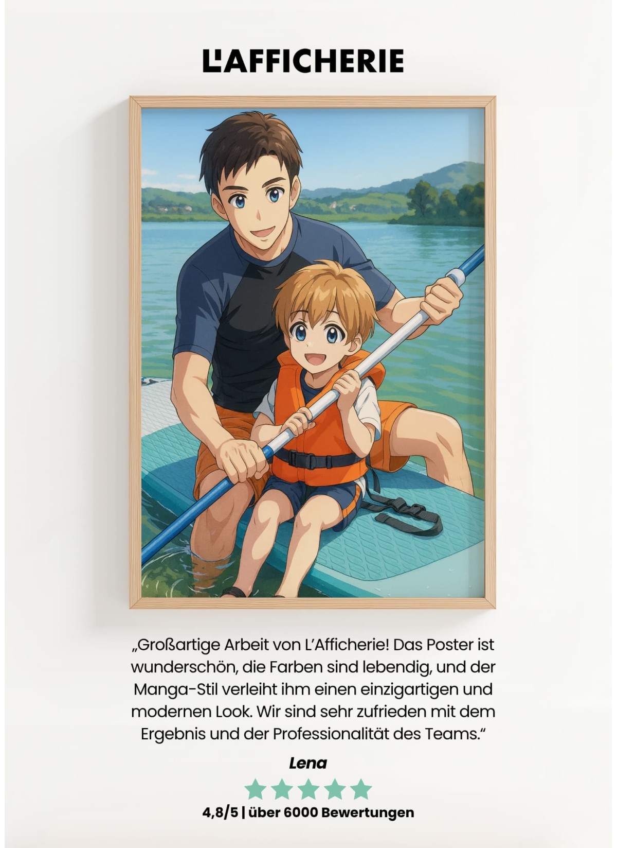 Personalisierbares Manga-Poster – Ihr Foto als Manga-Figur mit KI | L’AFFICHERIE