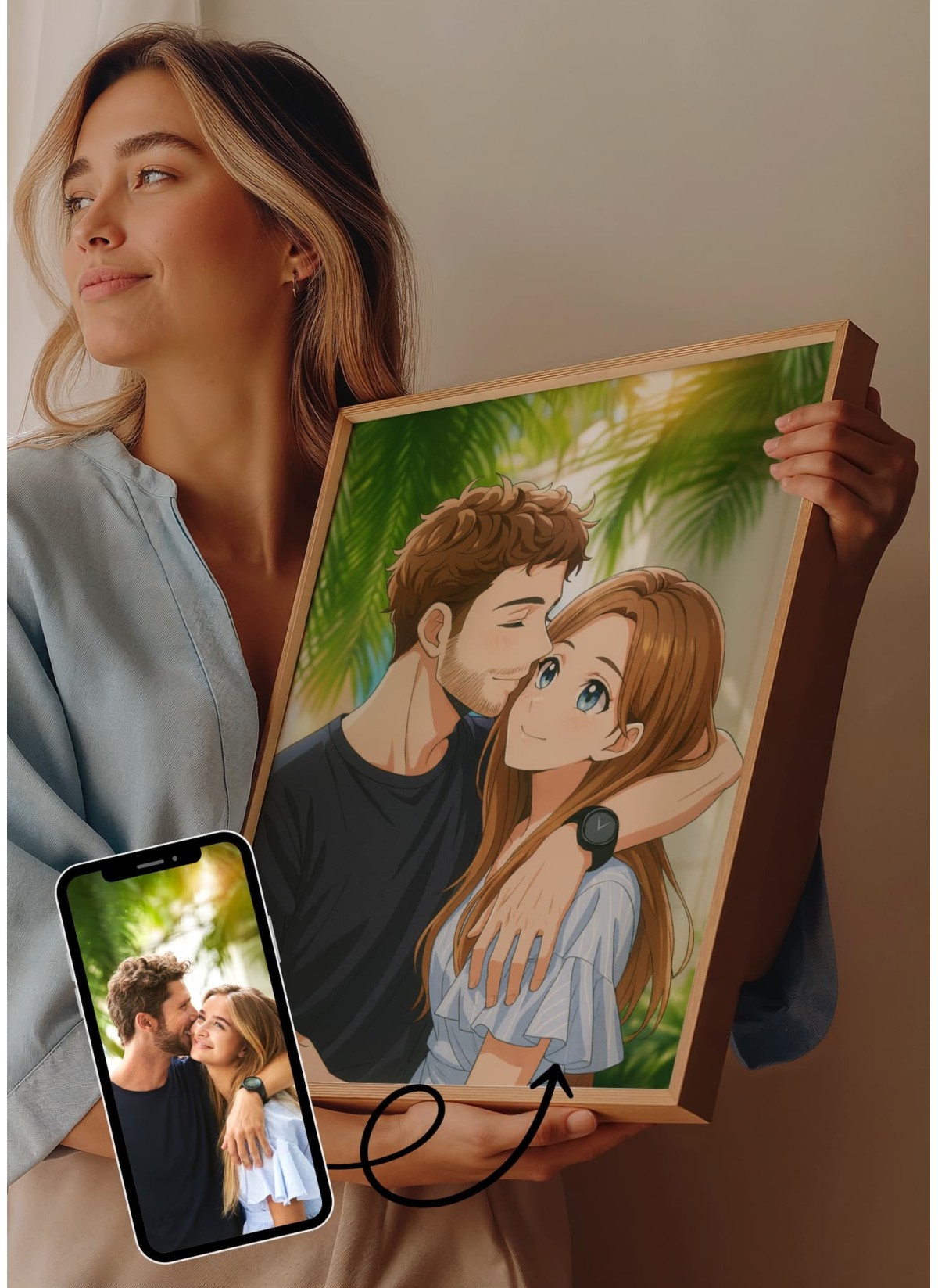Personalisierbares Manga-Poster – Ihr Foto als Manga-Figur mit KI | L’AFFICHERIE