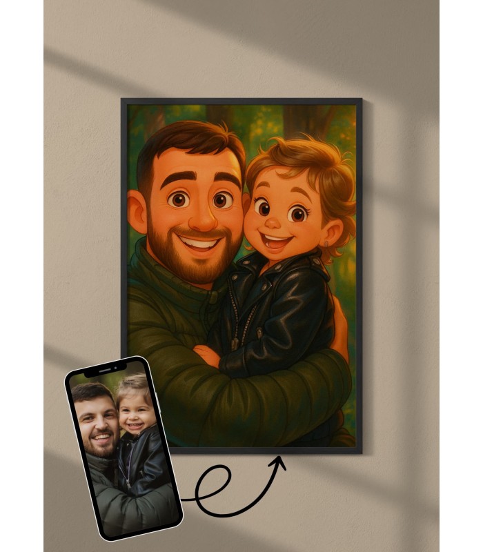 Personalisierbares Animationsposter – Magisches Porträt mit KI | L’AFFICHERIE