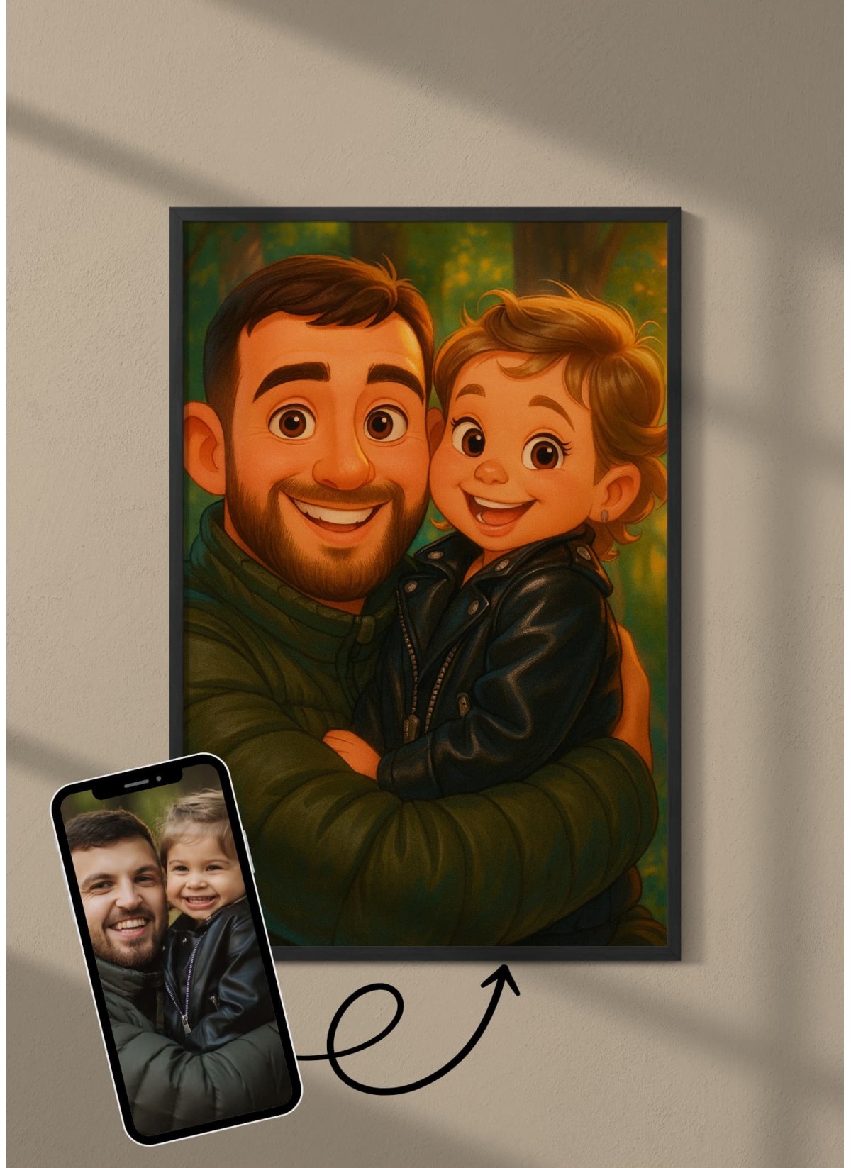 Personalisierbares Animationsposter – Magisches Porträt mit KI | L’AFFICHERIE