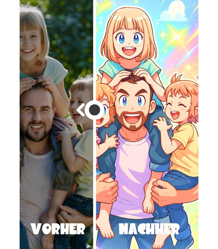 Personalisierbares Manga-Familienposter | L’AFFICHERIE