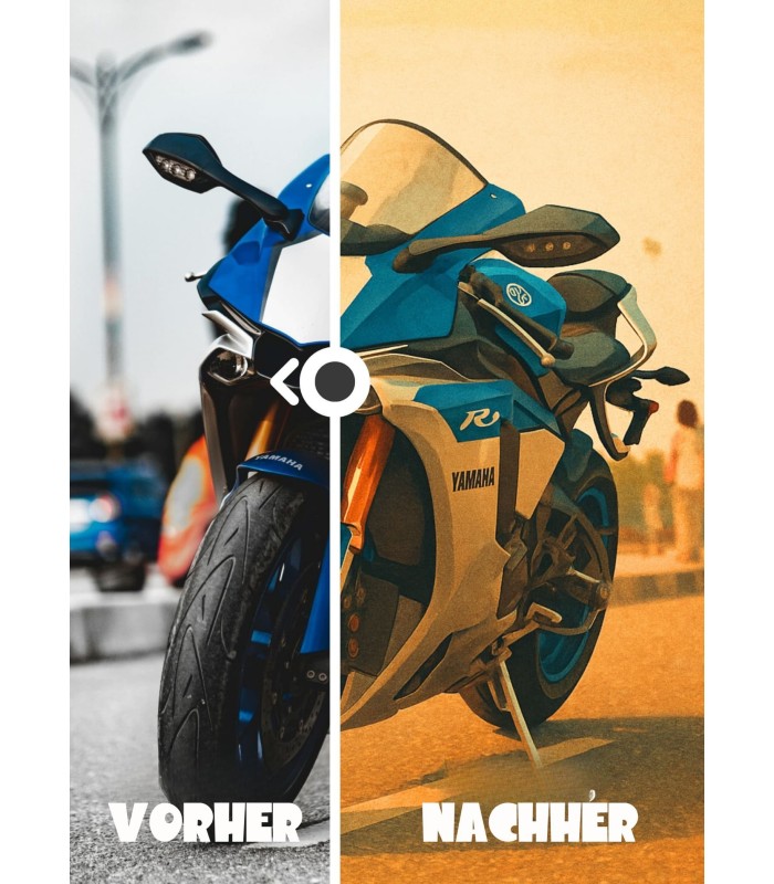 Personalisierbares Motorrad-Poster im Vintage-Stil | L’AFFICHERIE