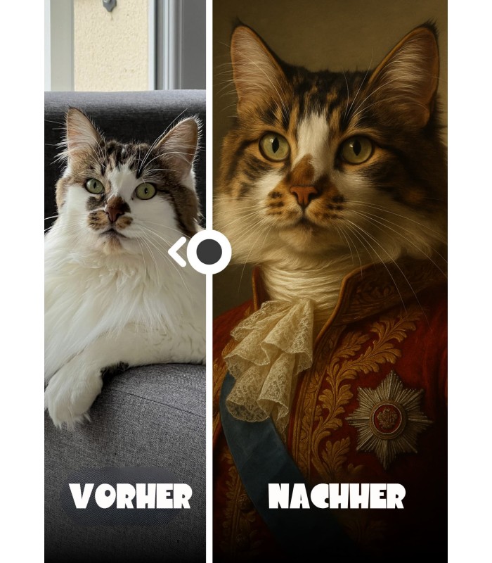 Königliches Katzenporträt – Personalisierbares Poster | L’AFFICHERIE